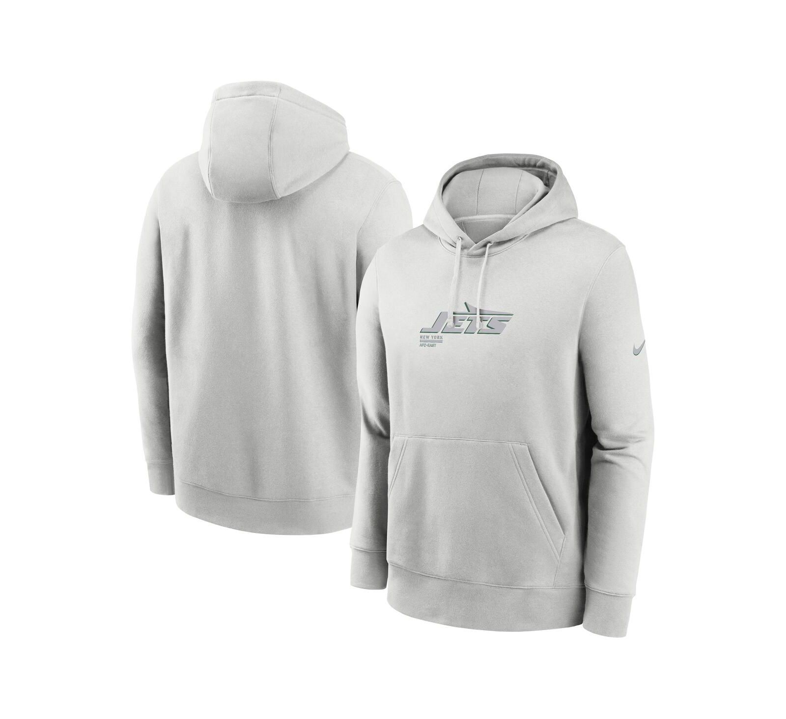 Nike Men's Gray New York Jets Edge Pack French Terry Club Pullover Hoodie