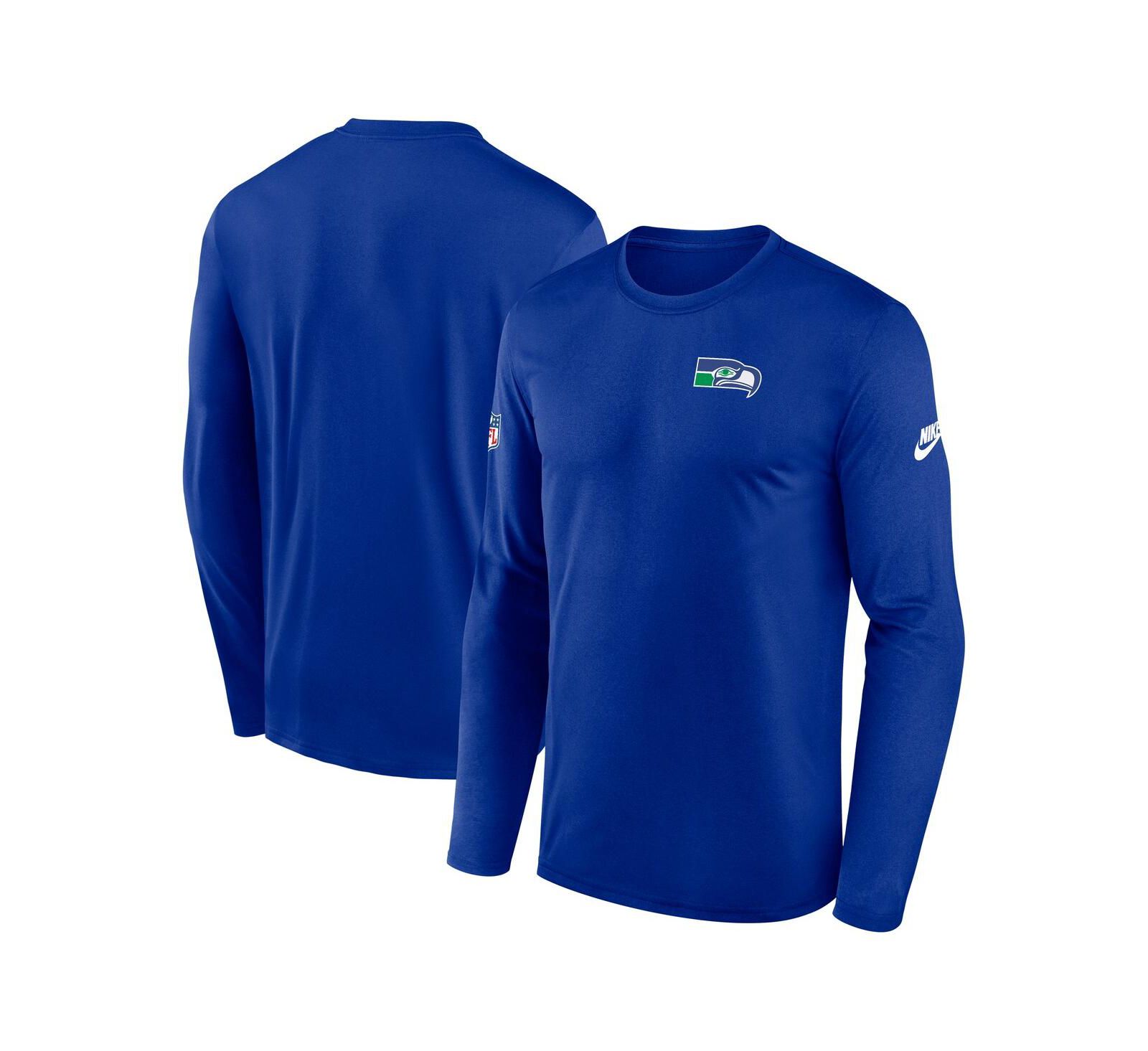 Мужская футболка Nike Royal Seattle Seahawks Legend Small Logo Performance Long Sleeve