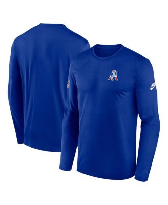 Мужская футболка Nike Royal New England Patriots Legend Small Logo Performance Long Sleeve