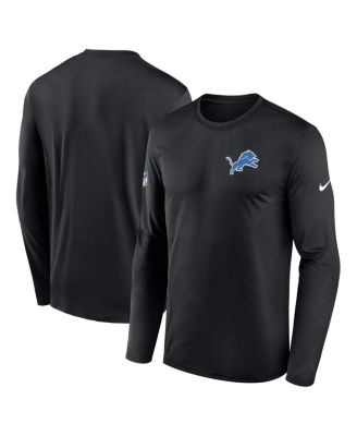 Nike Мужская футболка long sleeve performance Detroit Lions Legend Small Logo Black