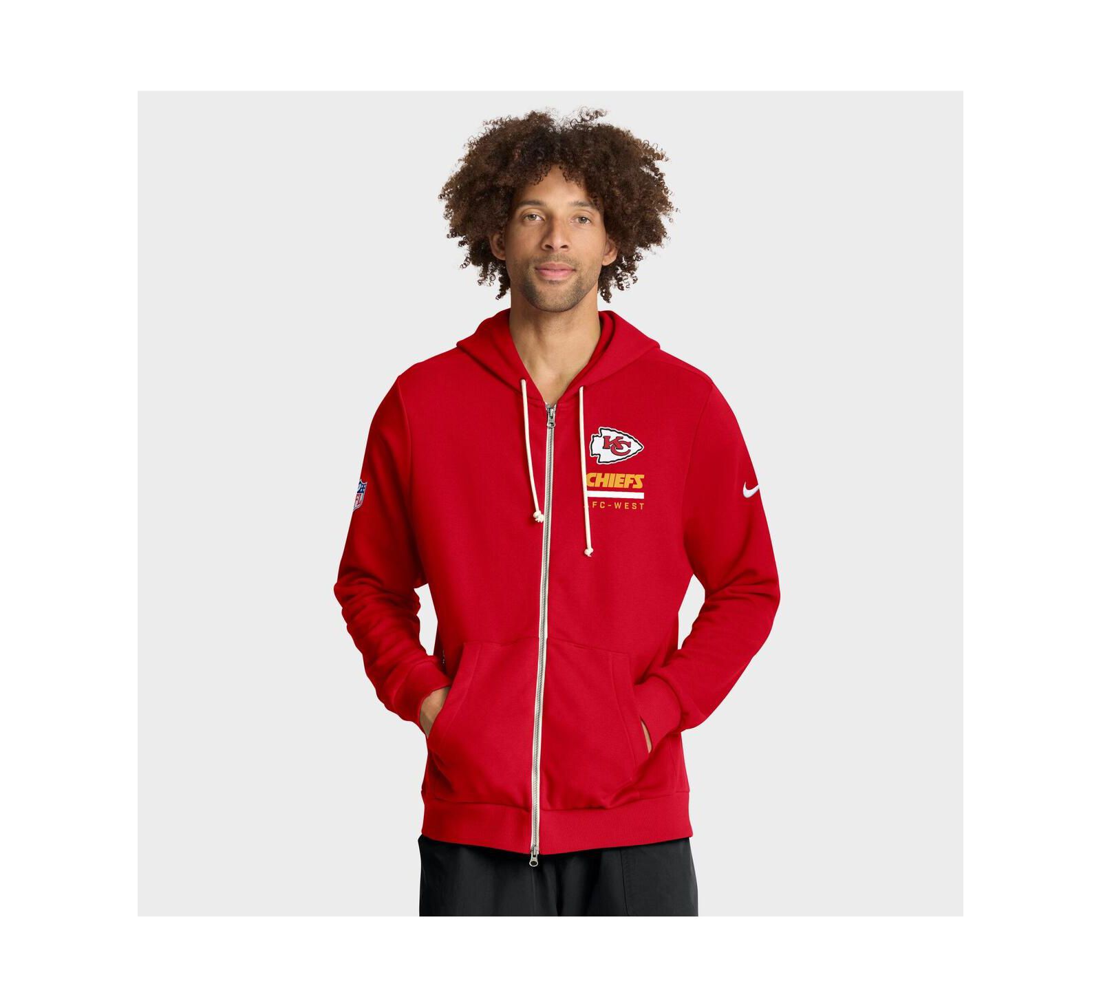 Мужское худи Nike Red Kansas City Chiefs Sideline Utility Player Performance Full-Zip