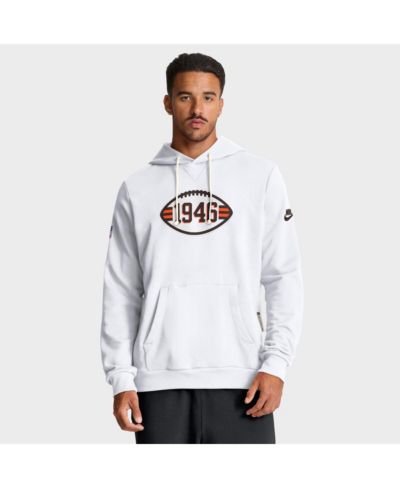 Мужское худи Nike White Cleveland Browns Sideline Offensive Set Play Performance Pullover