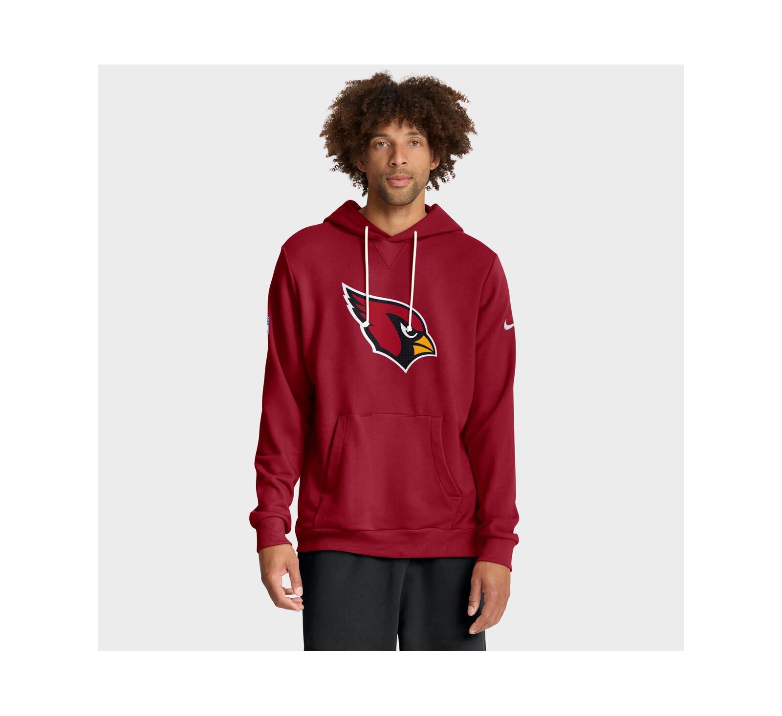 Nike Men's Cardinal Arizona Cardinals Sideline Initial Home Performance Pullover Hoodie