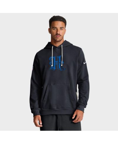 Мужская толстовка Nike Navy Houston Texans Sideline Offensive Set Play Performance Pullover Hoodie