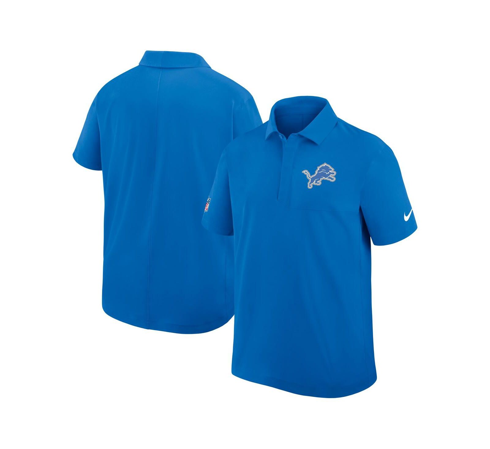 Nike Мужская синяя поло из ткани Woven Performance, Detroit Lions Sideline City Pride