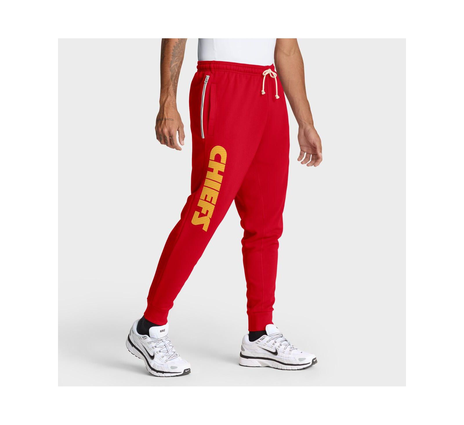 Nike Men's Red Kansas City Chiefs Sideline Ground Game Performance Taper Pants