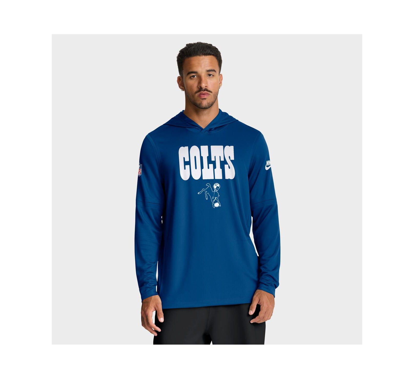 Nike Men's Royal Indianapolis Colts Alt Pack Pass Accuracy Performance Long Sleeve Hoodie T-Shirt