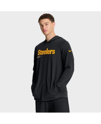 Nike Мужской черный лонгслив Pittsburgh Steelers Performance