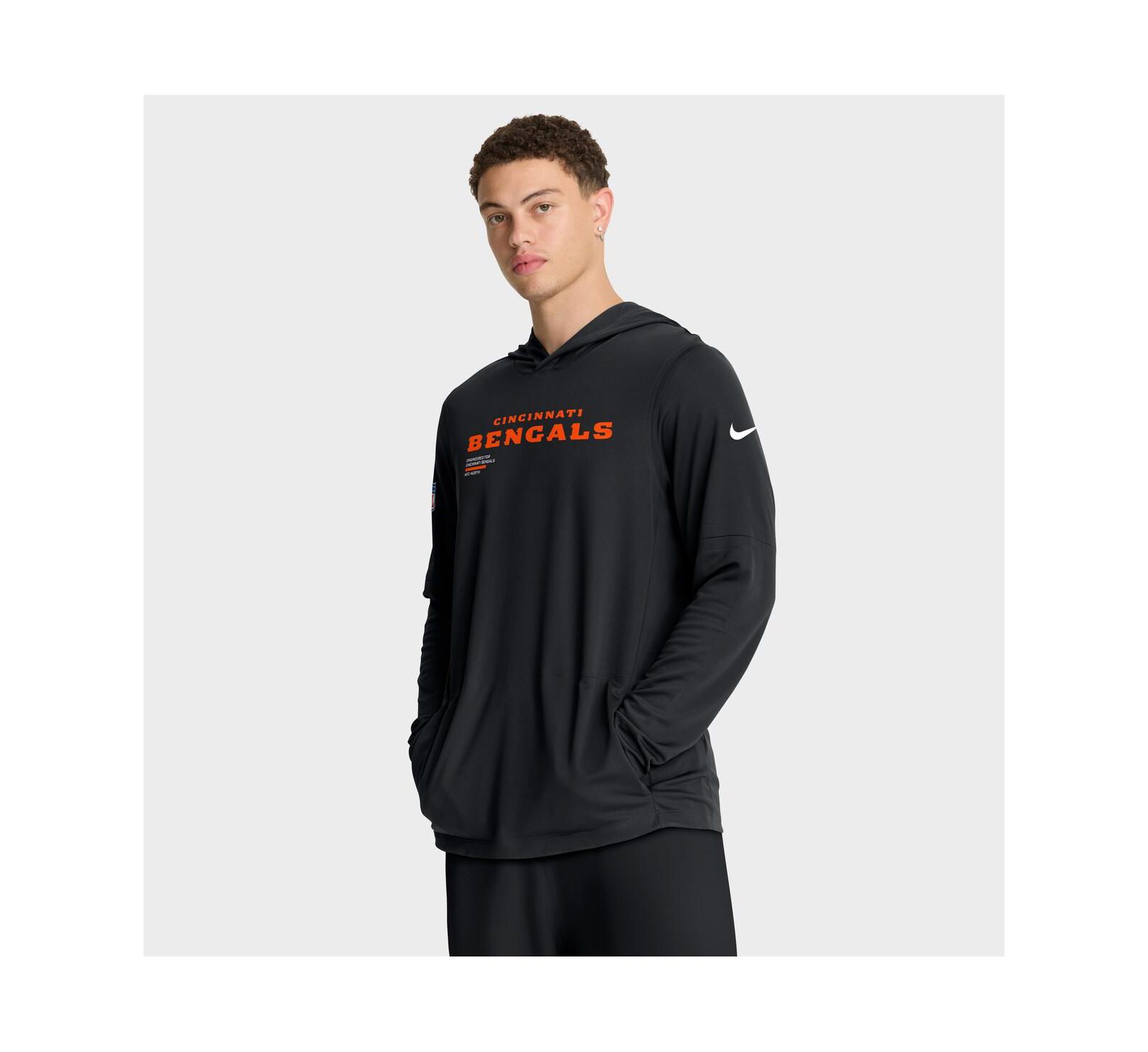 Мужское худи Nike черное, Cincinnati Bengals, с длинным рукавом