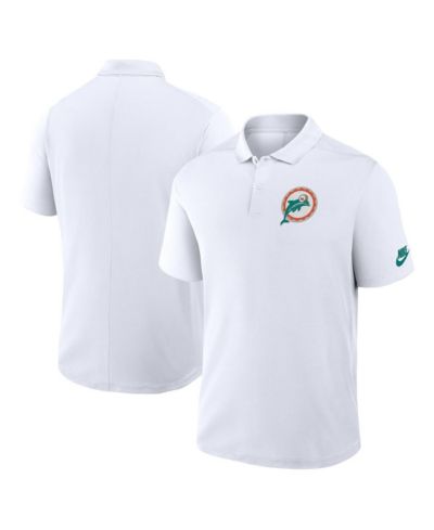Nike Men's White Miami Dolphins Rewind Victory Performance Polo Shirt