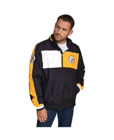 Мужское худи Tommy Hilfiger Black Pittsburgh Steelers Gael Lightweight Half-Zip