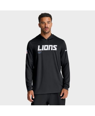 Мужская футболка-худи Nike Black Detroit Lions Sideline Pure Fury