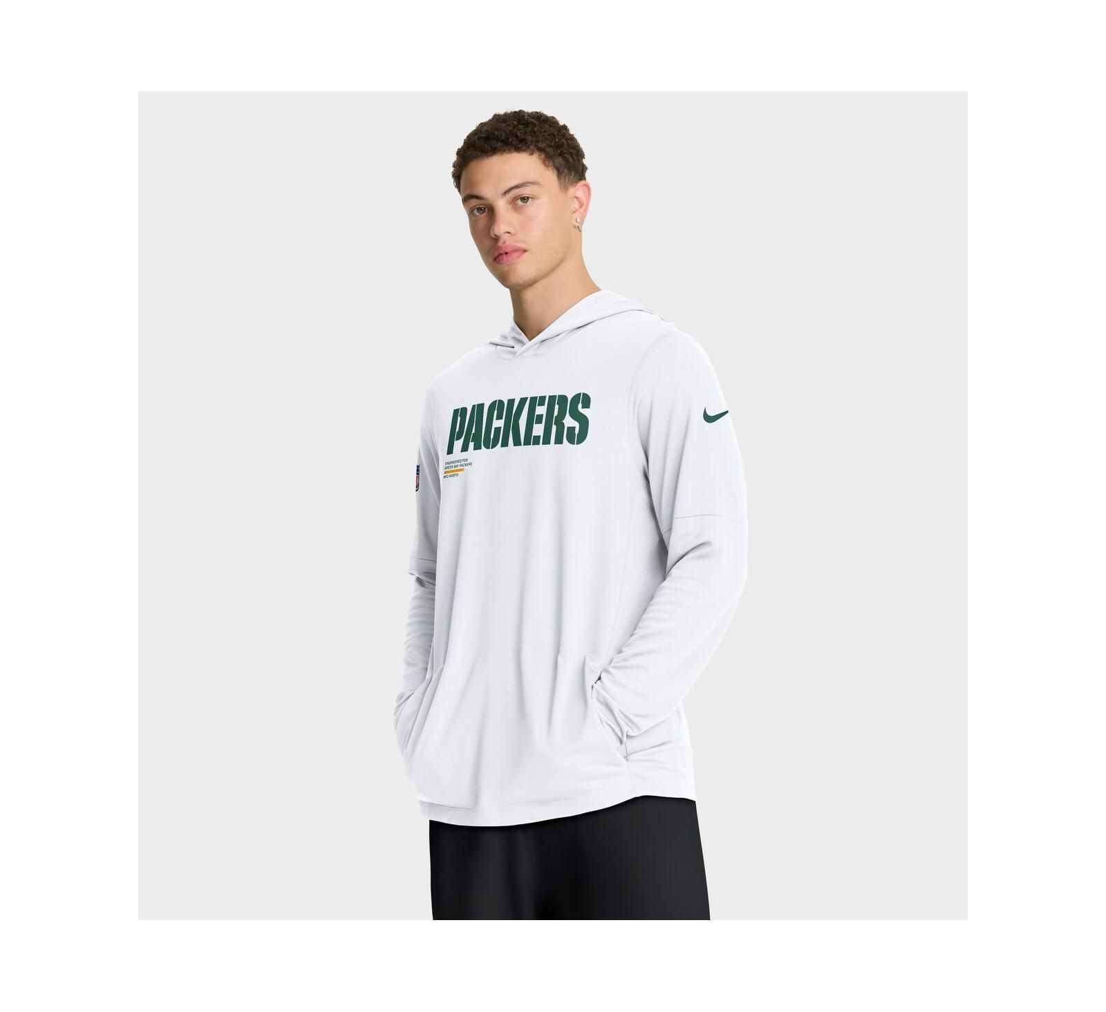 Мужское худи Nike с длинным рукавом Performance для болельщиков Green Bay Packers
