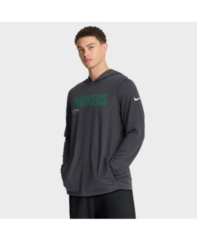 Мужская футболка-худи Nike Green Bay Packers Sideline Pure Fury Performance с длинным рукавом