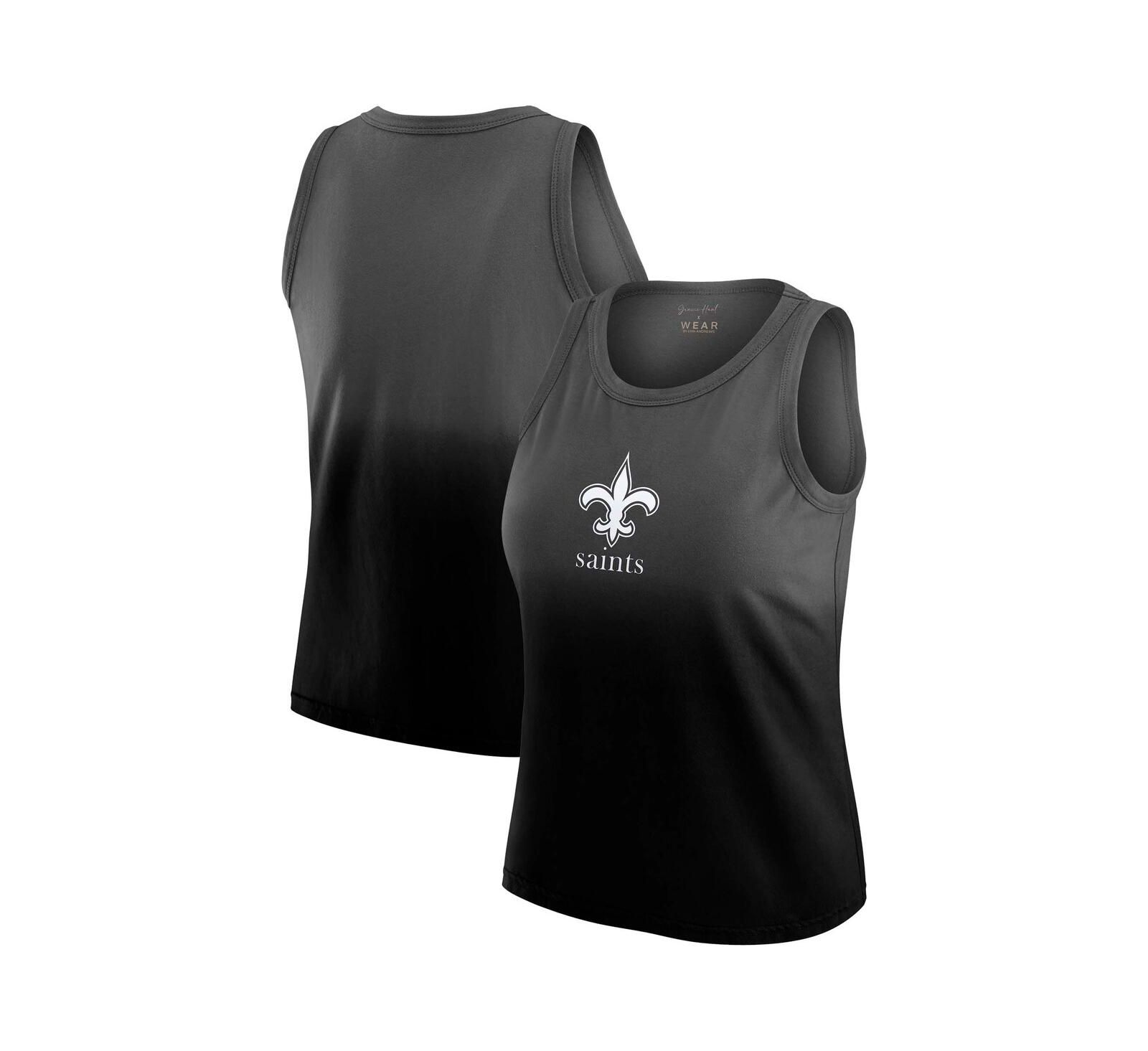 WEAR by Erin Andrews Женский омбре топ без рукавов, черный New Orleans Saints