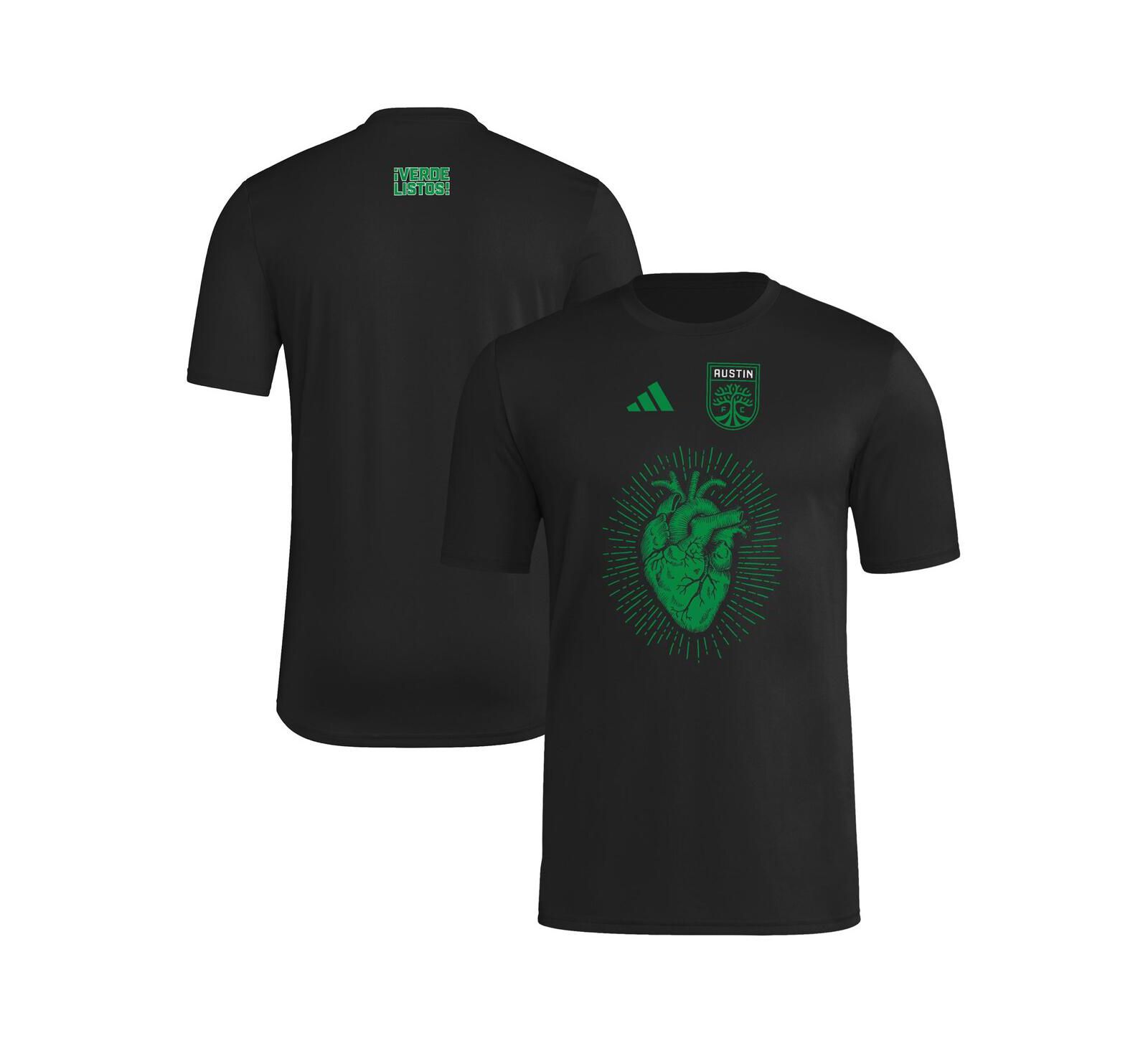 Adidas Men's Black Austin FC 2025 Jersey Hook AEROREADY T-Shirt