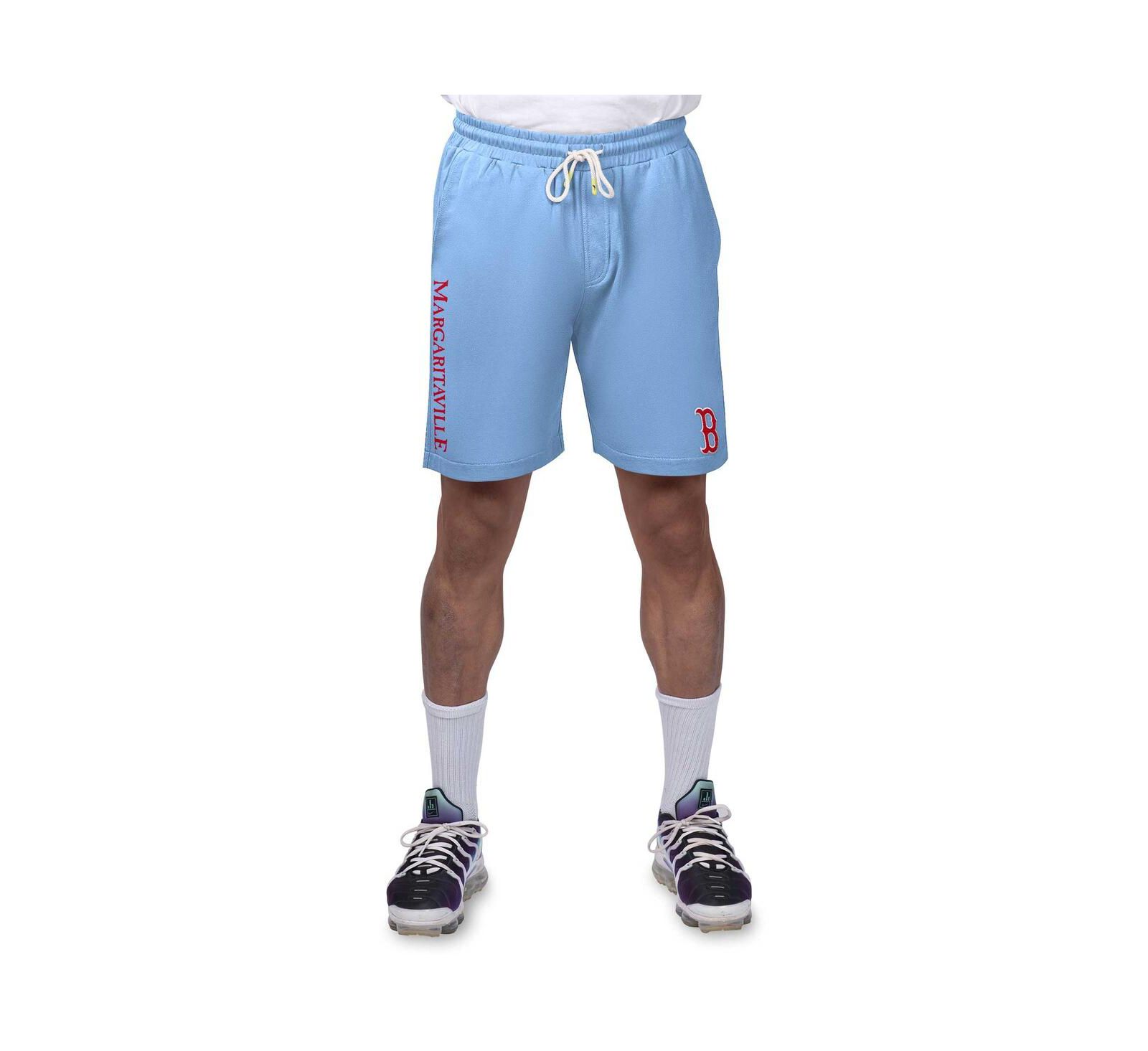 Margaritaville Men's Light Blue Boston Red Sox Peached French Terry Shorts