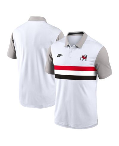 Nike Мужская рубашка-поло Vapor Performance White/Gray Georgia Bulldogs Athletic Prep Legacy Logo