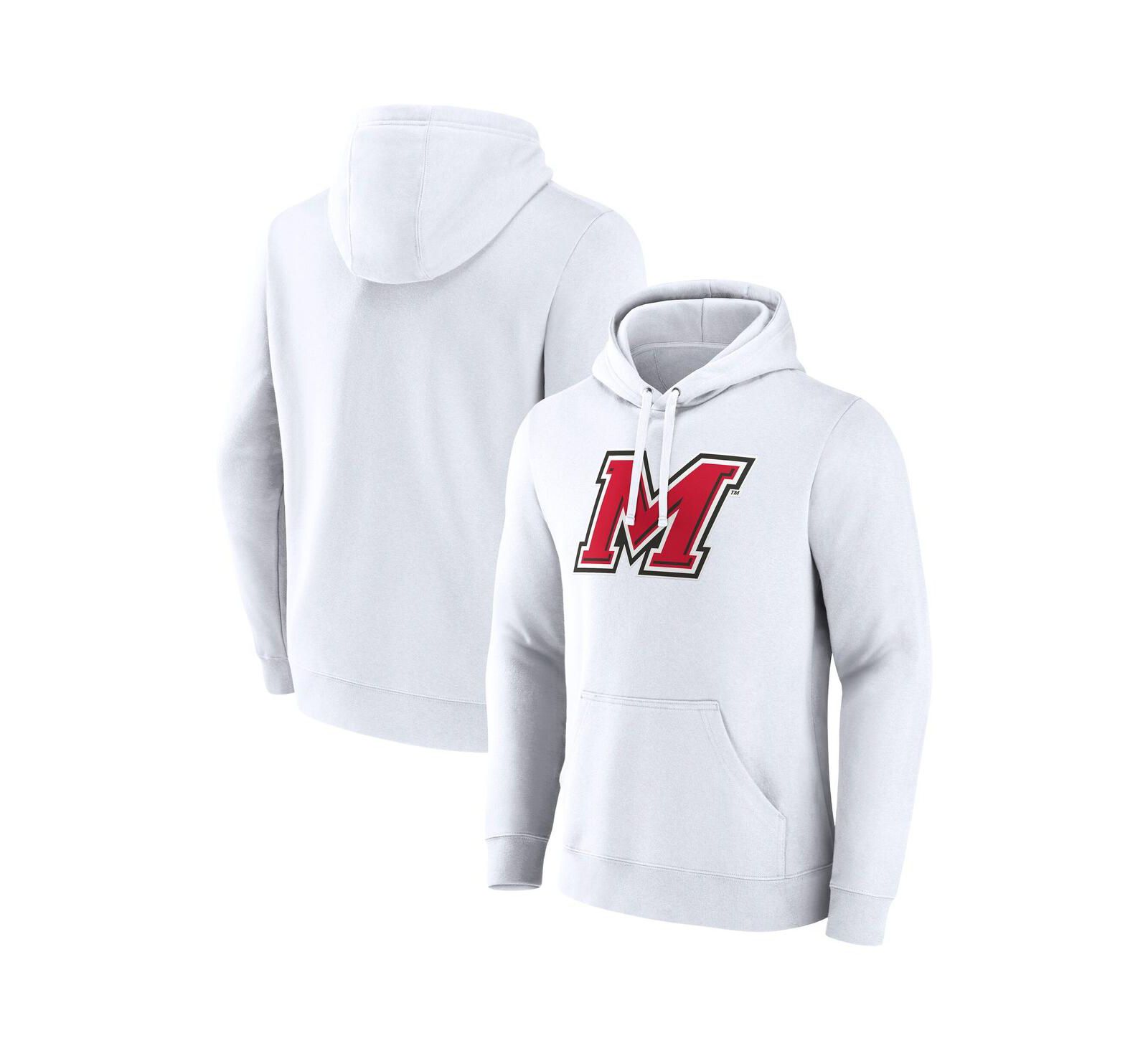 Худи Fanatics Men's White Marist Red Foxes Primary Logo Pullover