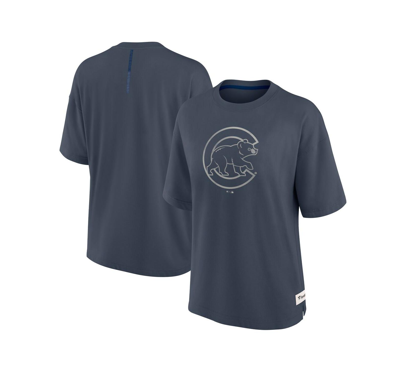 Женская футболка Fanatics Blue Chicago Cubs Oversized Elements Raw Edge Future Ground