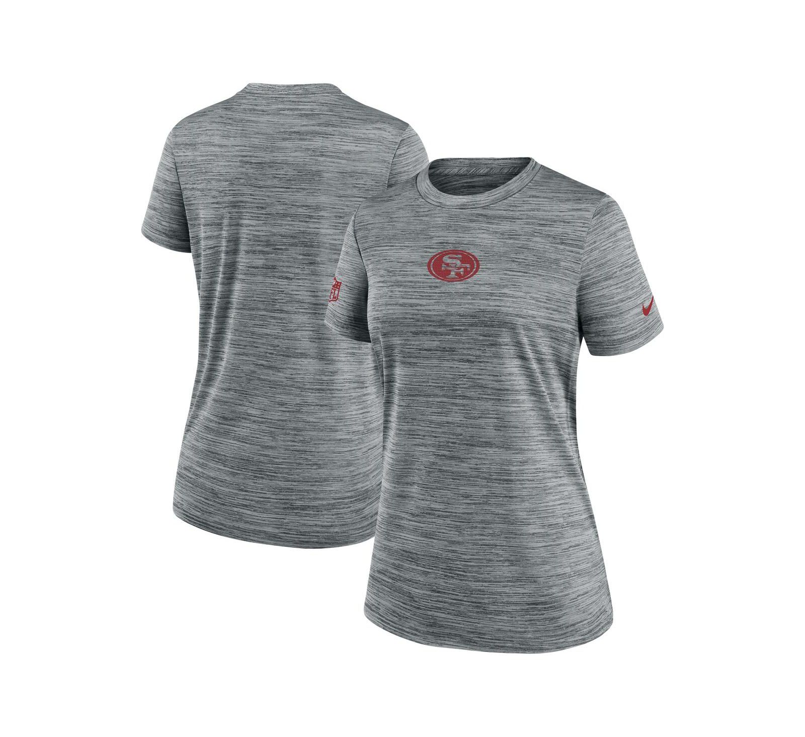 Nike Women's Gray San Francisco 49ers Sideline Velocity Performance T-Shirt