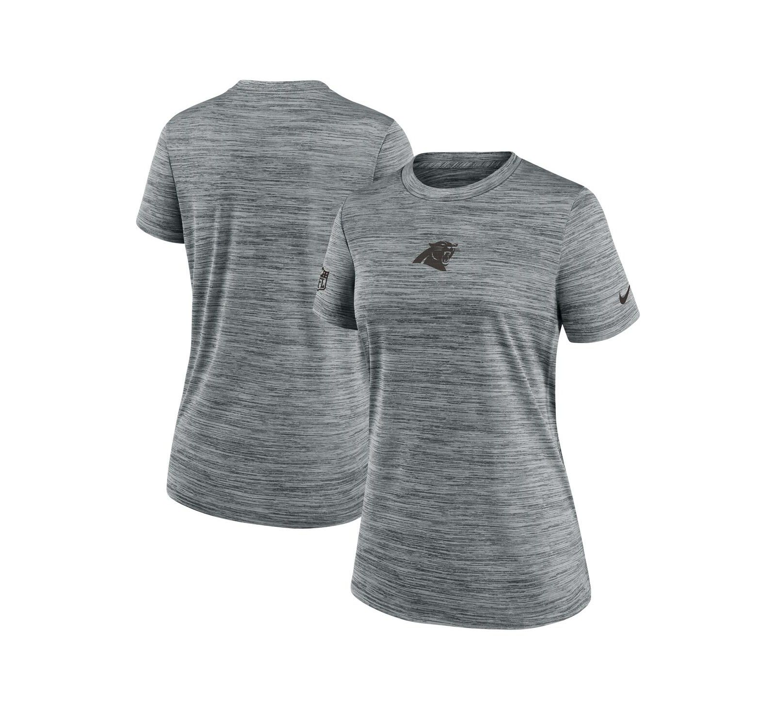 Nike Women's Gray Carolina Panthers Sideline Velocity Performance T-Shirt