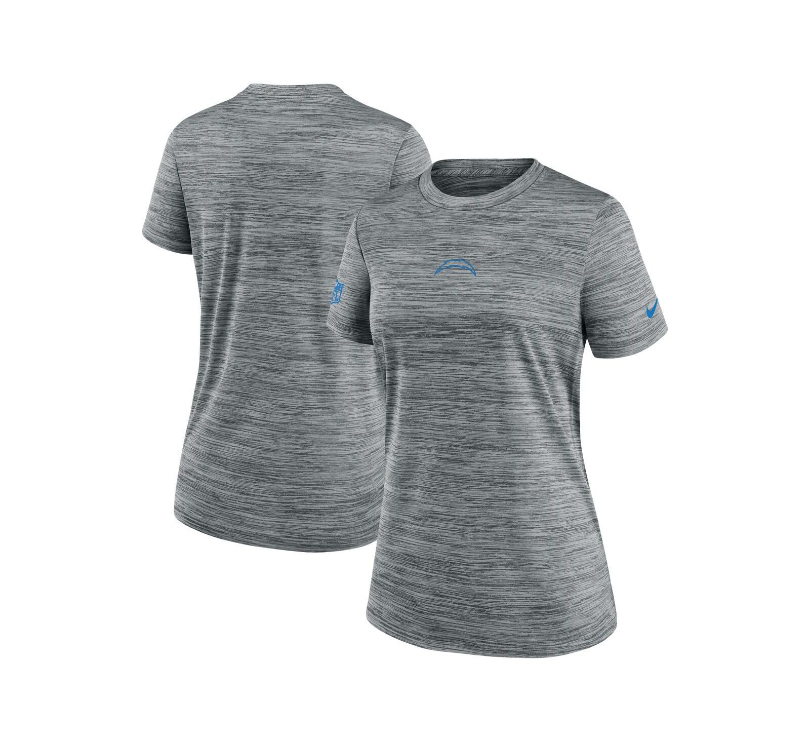 Футболка Nike Women's Gray Los Angeles Chargers Sideline Velocity Performance