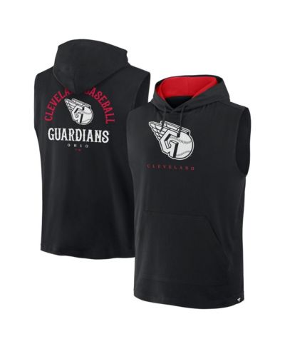 Мужской худи Fanatics Black Cleveland Guardians Fire Speed Sleeveless Pullover