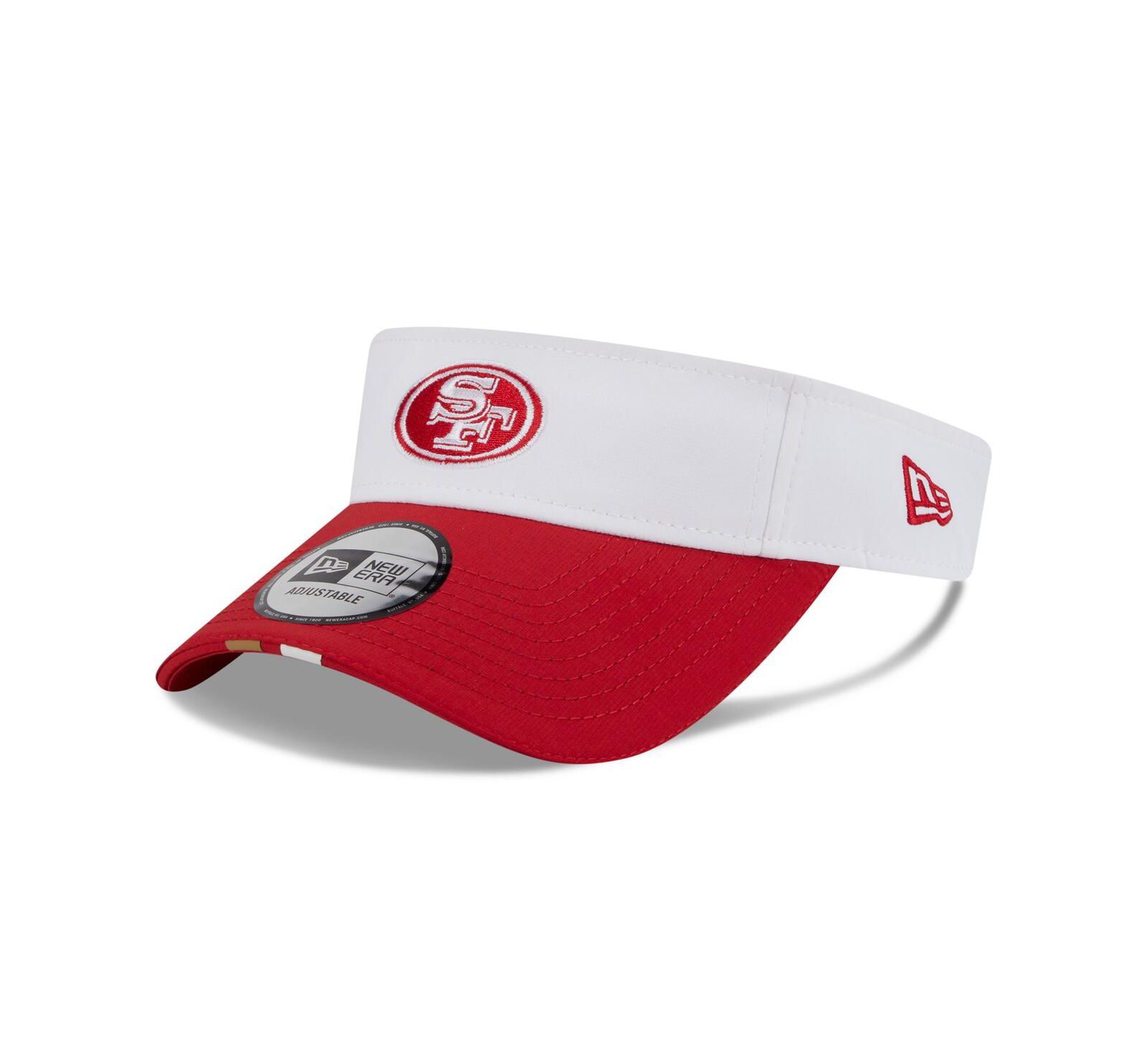New Era Men's White/Scarlet San Francisco 49ers 2025 NFL Training Camp Adjustable Visor Hat