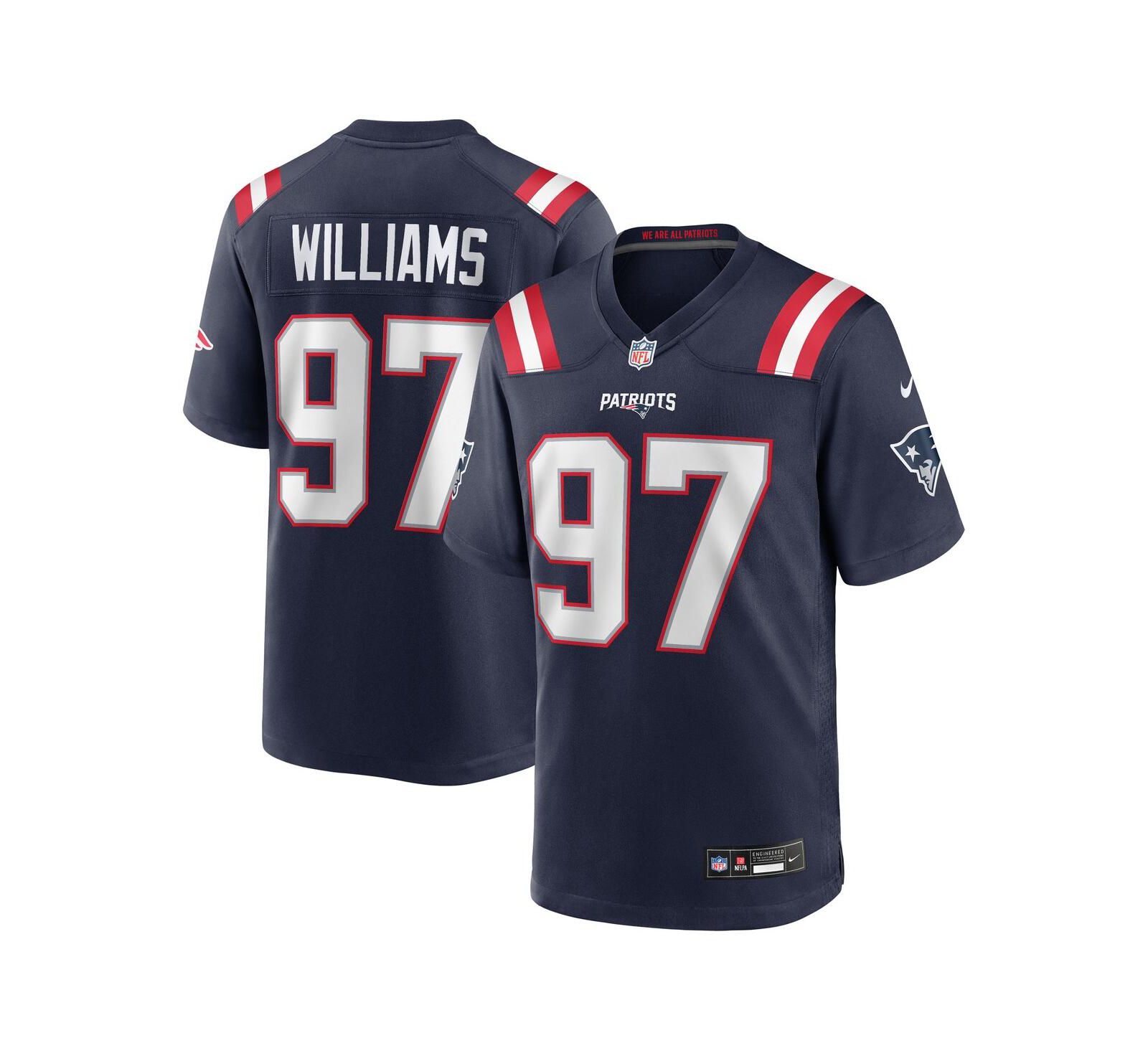 Мужская джерси Nike Milton Williams Navy New England Patriots Game Player