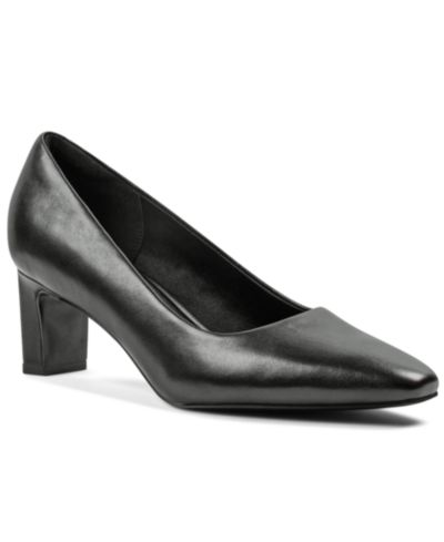 Rockport Women's Merida Total Motion Leather Block Heel Pumps