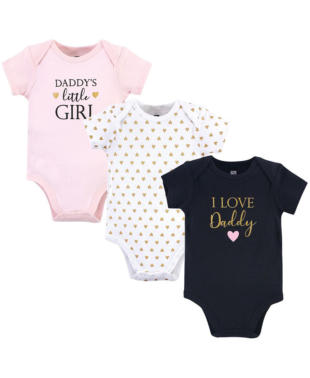 Детские боди Hudson Baby из хлопка, 3 шт