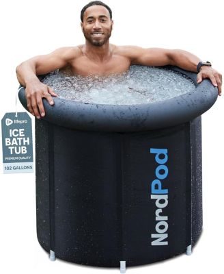 Lifepro Portable Ice Bath Tub with Cover & Bag - Durable Cold Plunge Tub for Athletes, Adults, Home & Outdoor Therapy