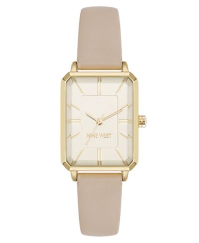 Женские часы Nine West Petite из кремовой кожи с золотистым покрытием 25mm