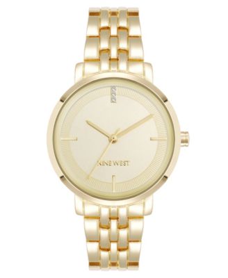 Женские кварцевые часы Nine West Premium Gold-Tone Metal Alloy, 35mm