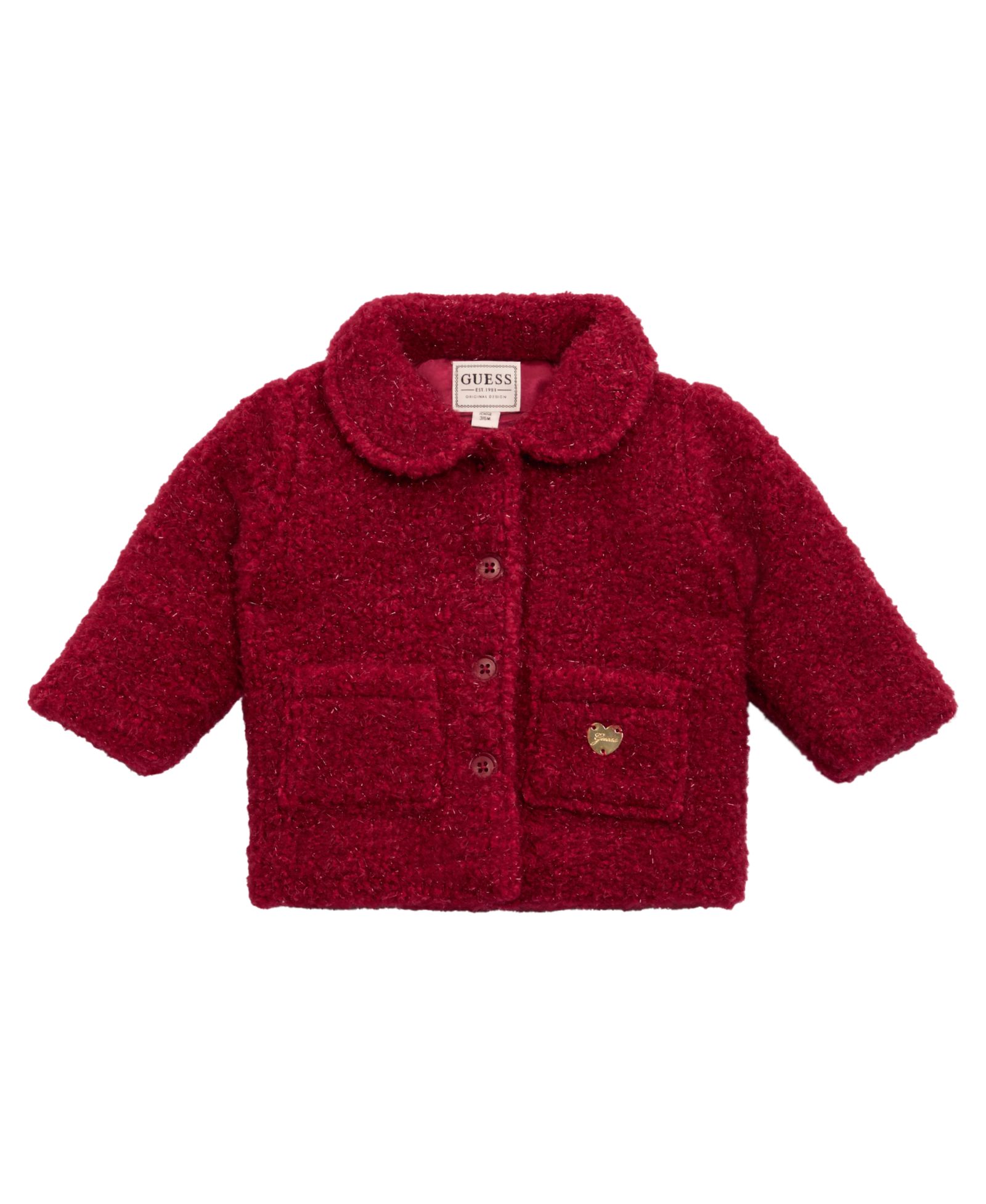 GUESS Baby Girls Lurex Sherpa Padded Coat