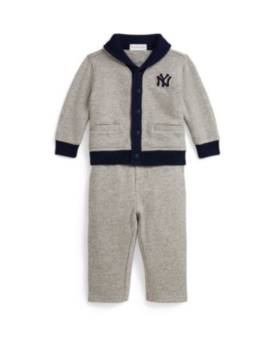 Polo Ralph Lauren детский винтажный флисовый кардиган и брюки, комплект из 2 предметов