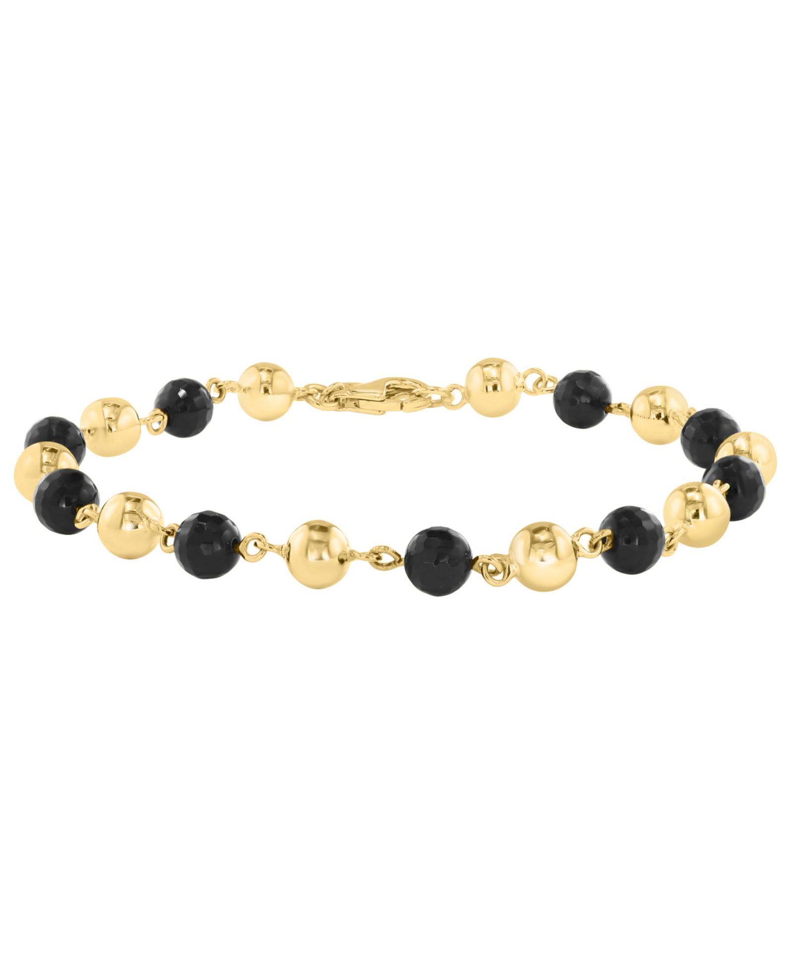 Мужской браслет EFFY Collection Black Agate в позолоченном серебре