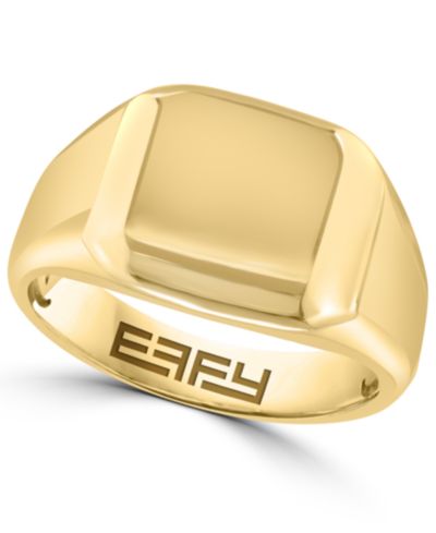 Кольцо EFFY Collection Men's 14K Gold Plated Sterling Silver