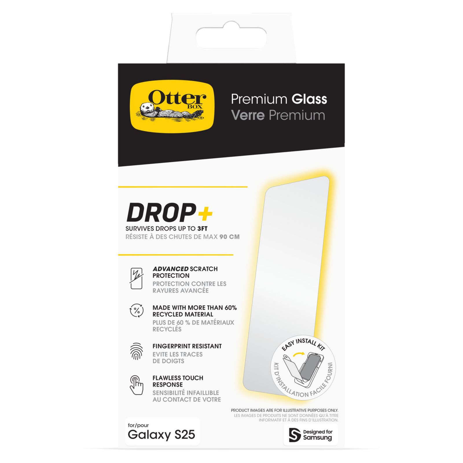 Otterbox Premium Glass Scratch Resistant Screen Protector for Samsung Galaxy S25