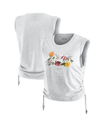 WEAR by Erin Andrews Women's Heather Gray Colorado Rockies Cinched Tank Top