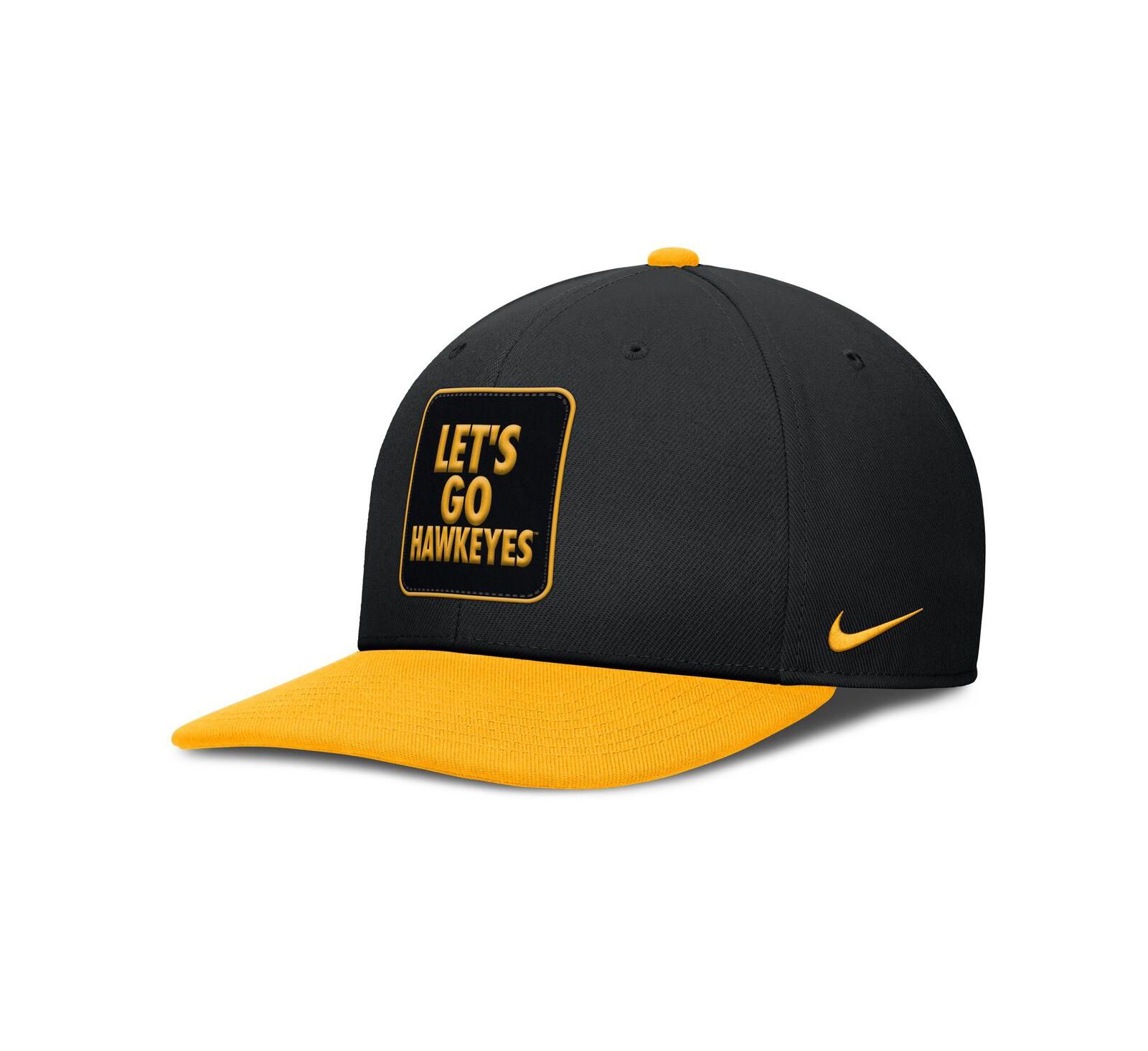 Nike Мужская Black/Gold Iowa Hawkeyes 2025 Sideline Campus Pro Local Snapback Hat