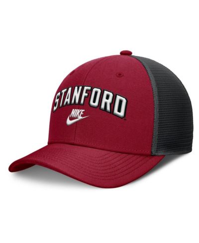 Мужская регулируемая кепка Nike, красно-черная, Stanford Cardinal Legacy Arch Rise Performance Trucker