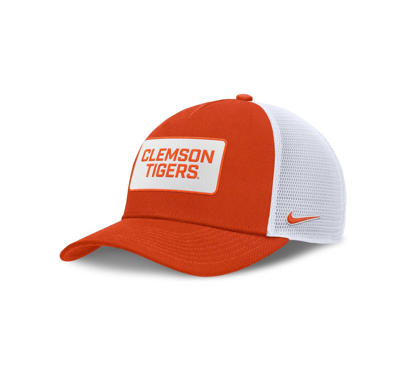 Nike Men's Orange/White Clemson Tigers 2025 On-Field Rise Patch Trucker Adjustable Hat
