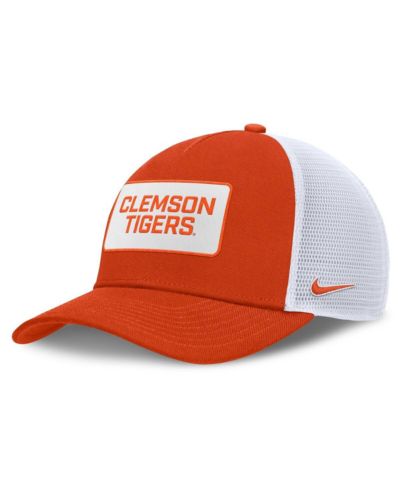 Мужская кепка Nike Clemson Tigers 2025 On-Field Rise Patch Trucker, цвет Orange/White