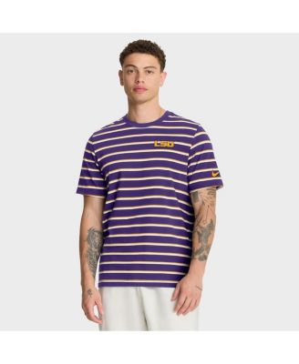 Nike Men's Purple LSU Tigers Athletic Prep Legacy Summit Stripe T-Shirt