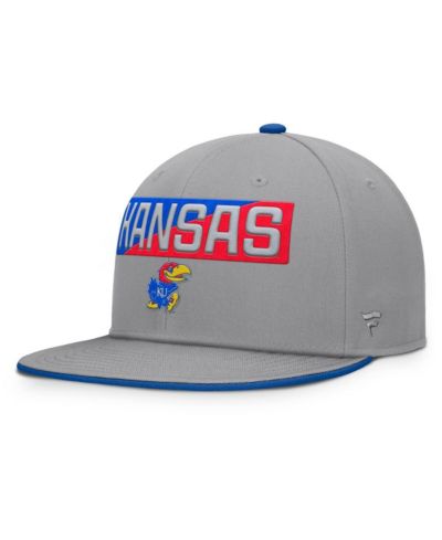 Мужская кепка Fanatics Gray Kansas Jayhawks Duo Snapback