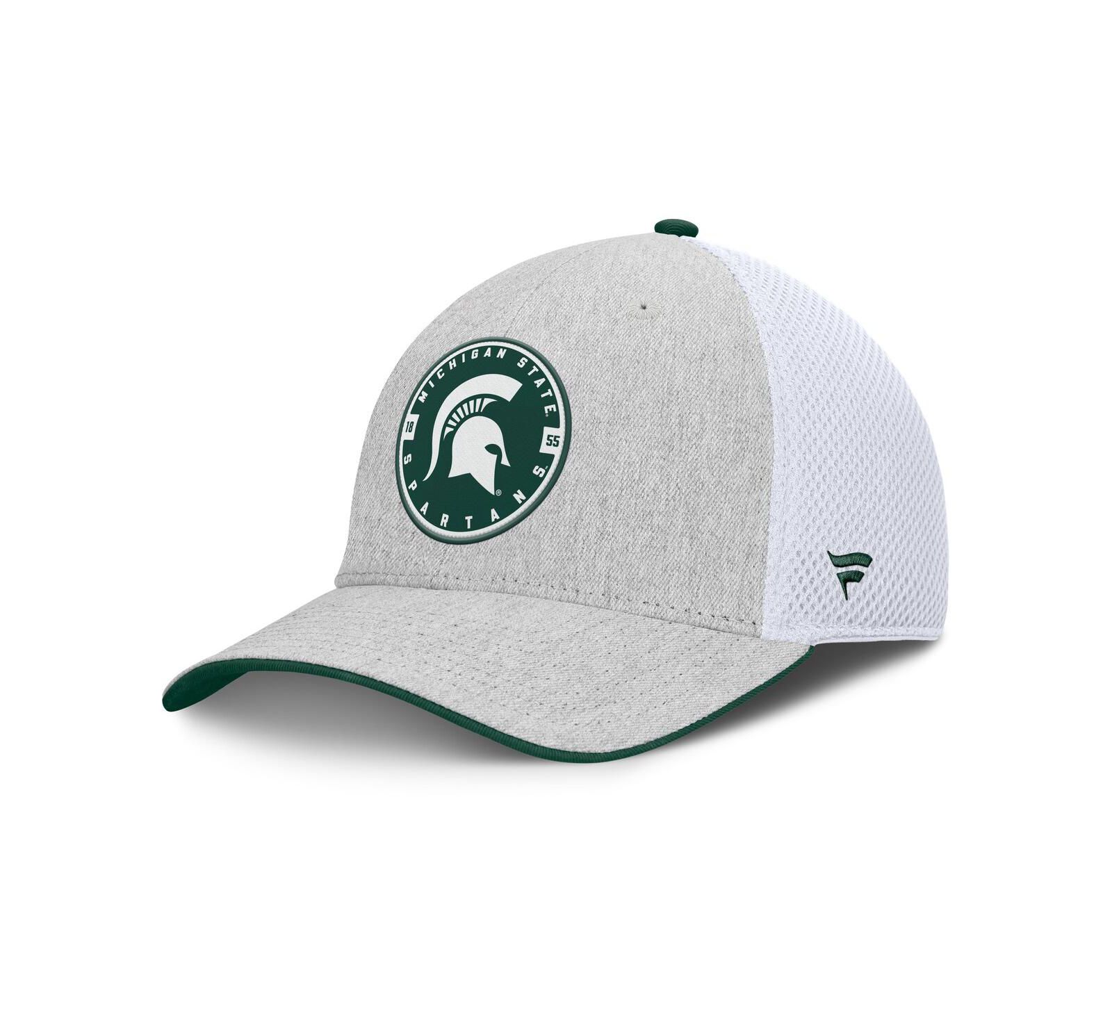 Fanatics Мужская кепка Heather Gray/White Michigan State Spartans Trigger Flex