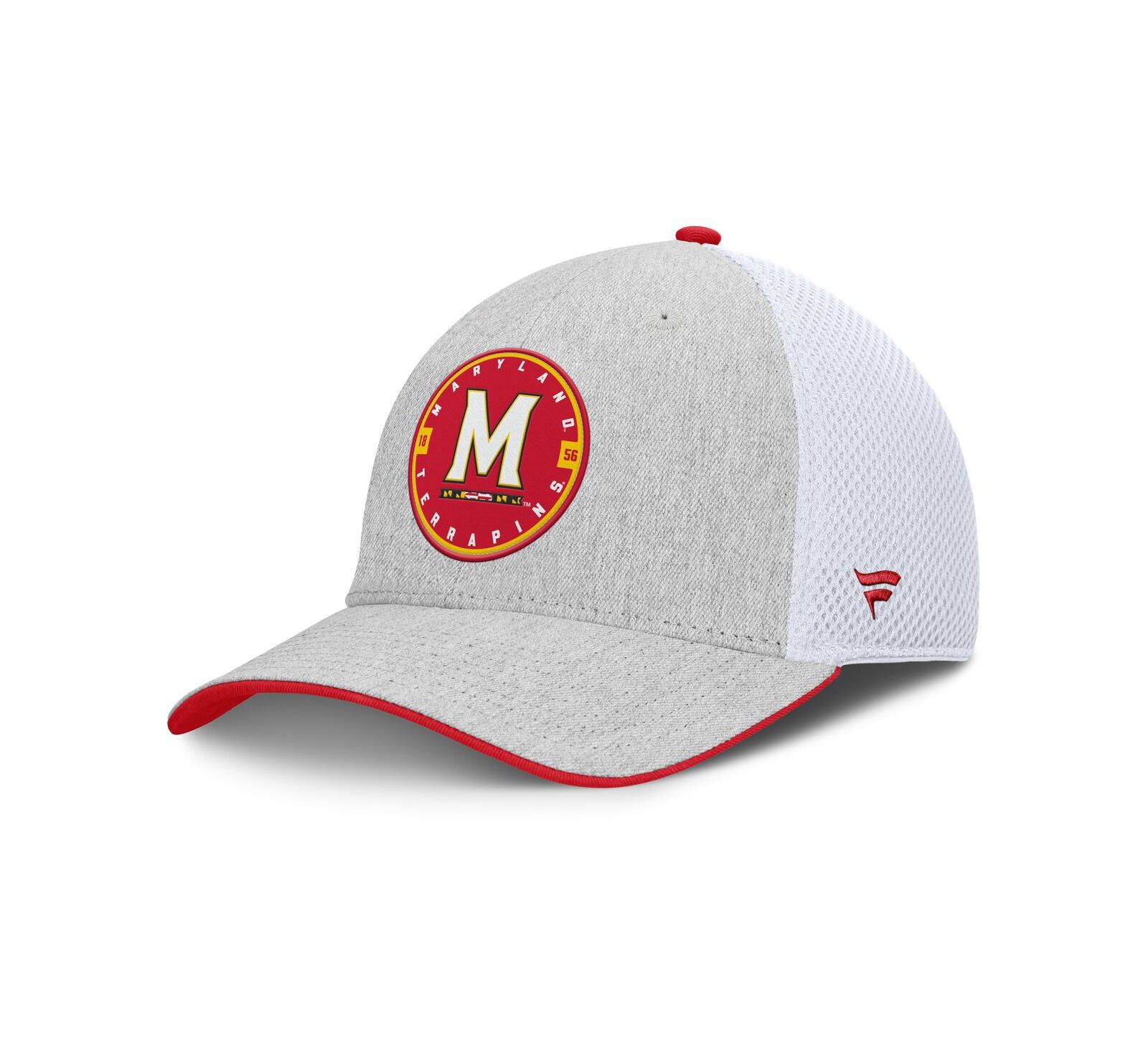 Мужская кепка Fanatics Maryland Terrapins Trigger Flex Heather Gray/White
