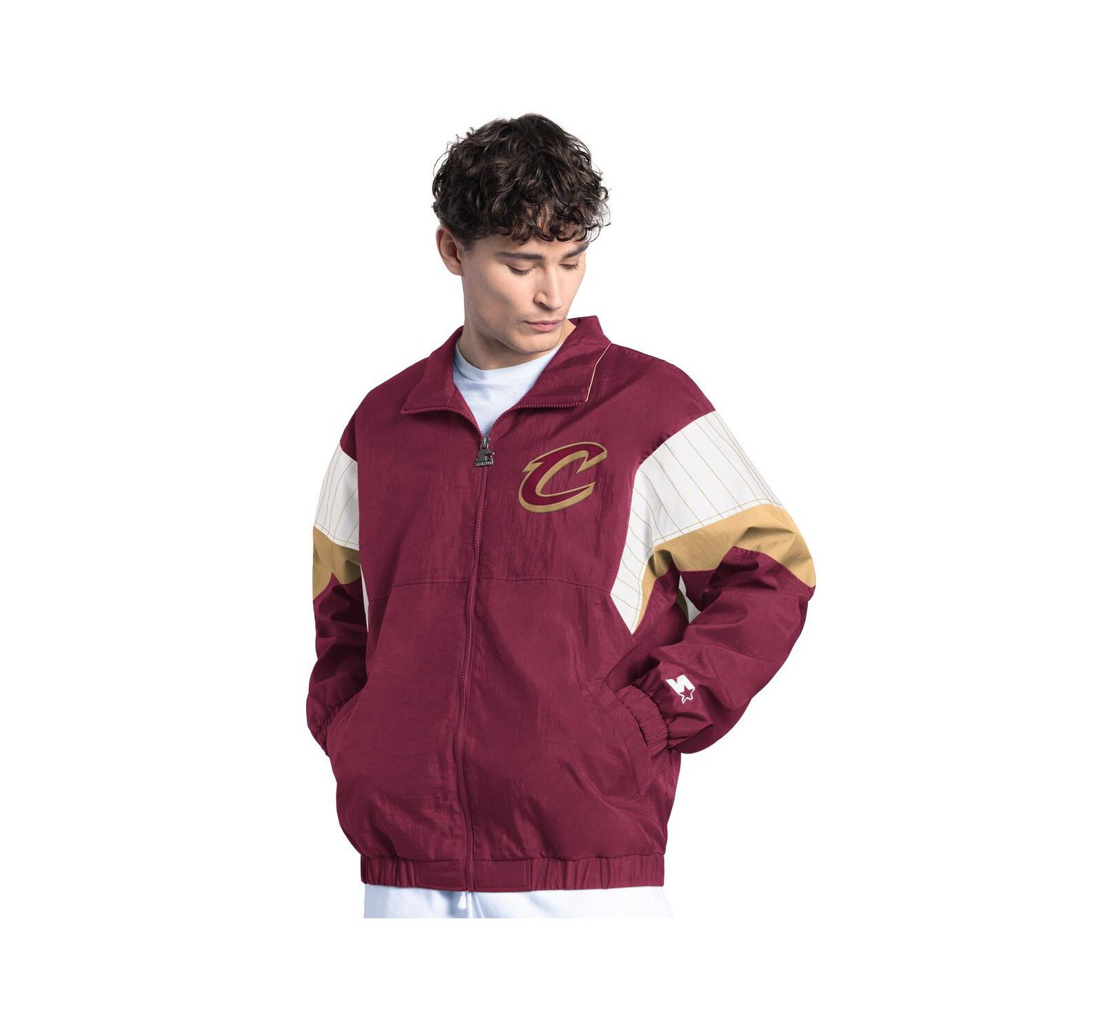 Starter Мужская куртка Cleveland Cavaliers Yard Line Full-Zip бордовая